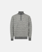 Genser "half-zip", 100% Ull, Grå - Dovre