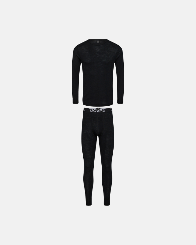 Pyjamas sett, 100% ull, marineblå -Dovre