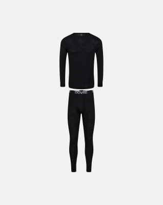 Pyjamas sett, 100% ull, marineblå Pyjamas sett, 100% ull, marineblå