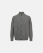 Strikket cardigan, Ull, Lys Grå Melange - Dovre