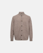 Strikket cardigan, Ull, Sand -Dovre