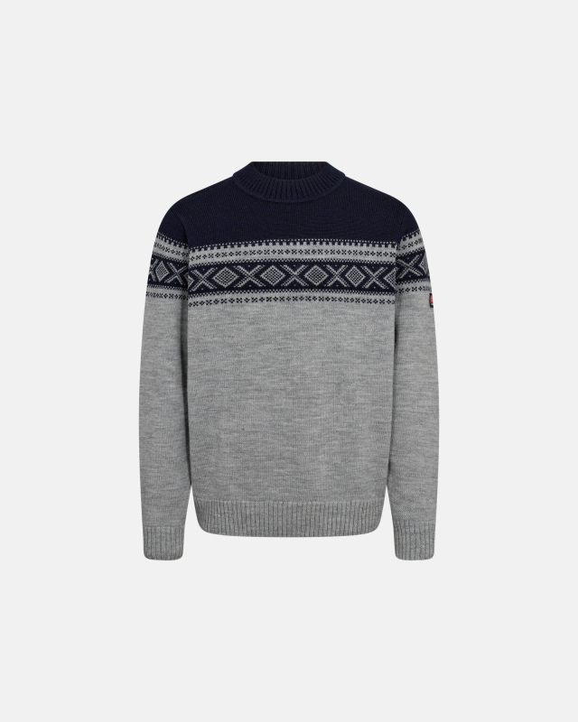 Genser "strikk", 100% Ull, Grå -Dovre