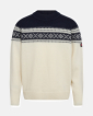Genser "strikk", 100% Ull, Elfenben Marine - Dovre