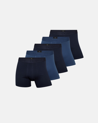Boxers, bomull, 5-pakning, Blå Boxers, bomull, 5-pakning, Blå