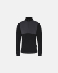 "Midlayer" zip, 100% merino ull, svart/grå - Dovre
