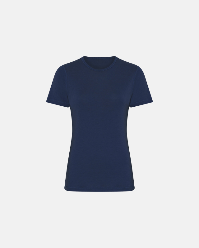 T-skjorte, 100% ull, navy