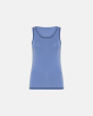 Singlet, 100% merino ull, blå - Dovre Women