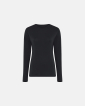 Langermet t-skjorte, 100% merino ull, svart - Dovre Women