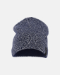 Lue med mønster, 100% merino ull, marine - Dovre Women