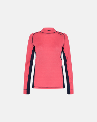 Langermet t-skjorte, 100% ull, Pink Langermet t-skjorte, 100% ull, Pink