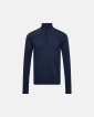 Langermet zip undertrøje, 100%  Merino ull, Navy - Dovre
