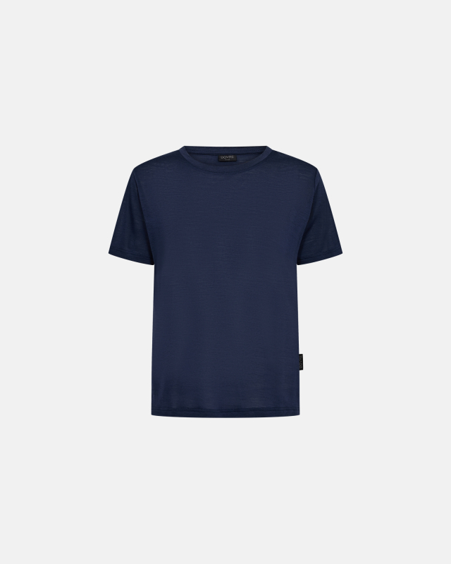 T-skjorte, 100% merino ull, Navy